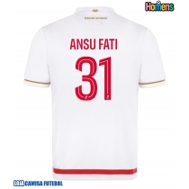 Camisa de Futebol AS Monaco Ansu Fati #31 Equipamento Principal 2025-26 Manga Curta